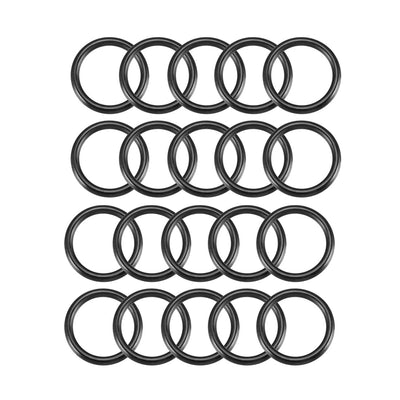 Harfington Nitrile Rubber O-Rings, Metric Buna-N Sealing Gasket, Black, Pack of 20