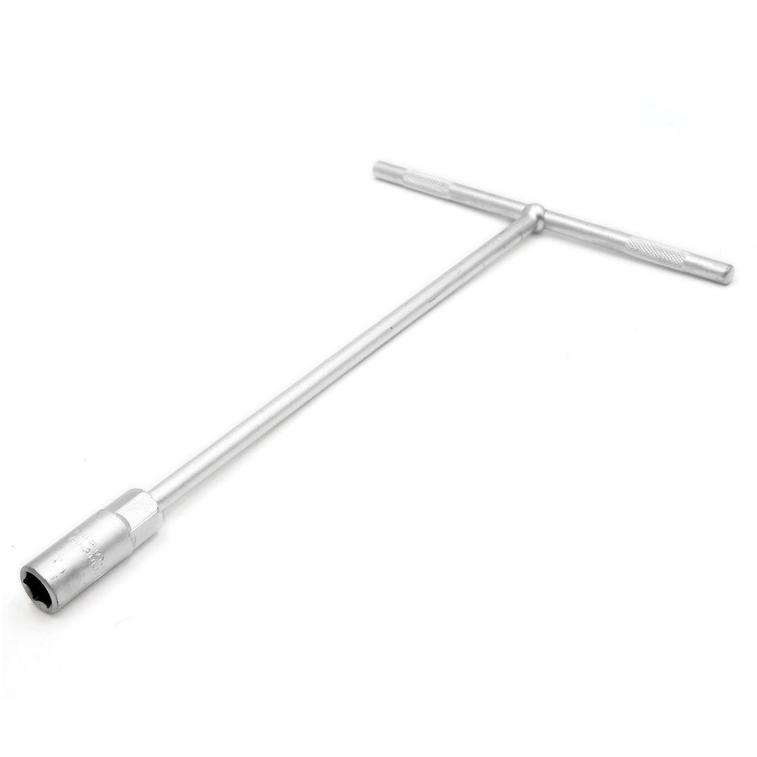 Harfington Car Motorcycle 12mm Hex Socket T Shaped Handle Metal Wrench Spanner Silver Tone
