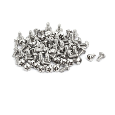 Harfington 6#-32 x 1/4-inch 304 Stainless Steel Phillips Pan Head Machine Screw Bolt 80pcs