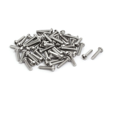 Harfington 6#-32 x 5/8-inch 304 Stainless Steel Phillips Pan Head Machine Screw Bolt 60pcs