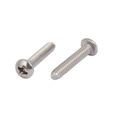 Harfington 6#-32x3/4-inch 304 Stainless Steel Phillips Pan Head Machine Screw Bolt 40pcs