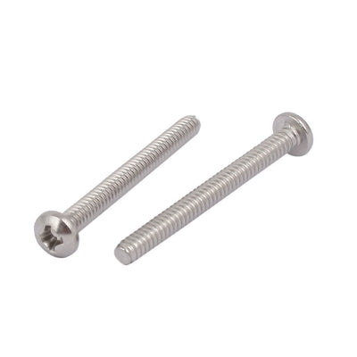 Harfington 6#-32 x 1-3/8-inch 304 Stainless Steel Phillips Pan Head Machine Screw Bolt 30pcs
