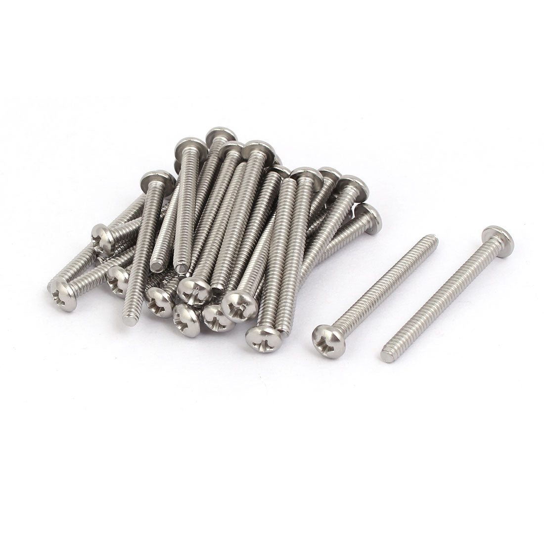 Harfington 6#-32 x 1-3/8-inch 304 Stainless Steel Phillips Pan Head Machine Screw Bolt 30pcs