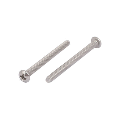 Harfington 6#-32x1-5/8-inch 304 Stainless Steel Phillips Pan Head Machine Screw Bolt 30pcs