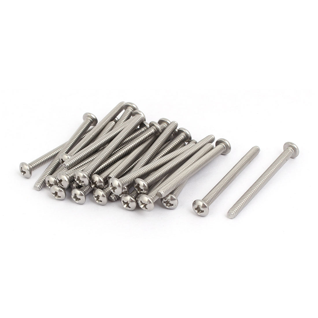 Harfington 6#-32x1-5/8-inch 304 Stainless Steel Phillips Pan Head Machine Screw Bolt 30pcs