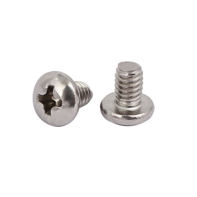 Harfington 8#-32x1/4-inch 304 Stainless Steel Phillips Pan Head Bolts Machine Screws 40PCS