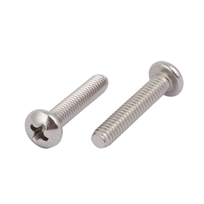 Harfington 8#-32x7/8-inch 304 Stainless Steel Phillips Pan Head Machine Screw Bolt 30pcs