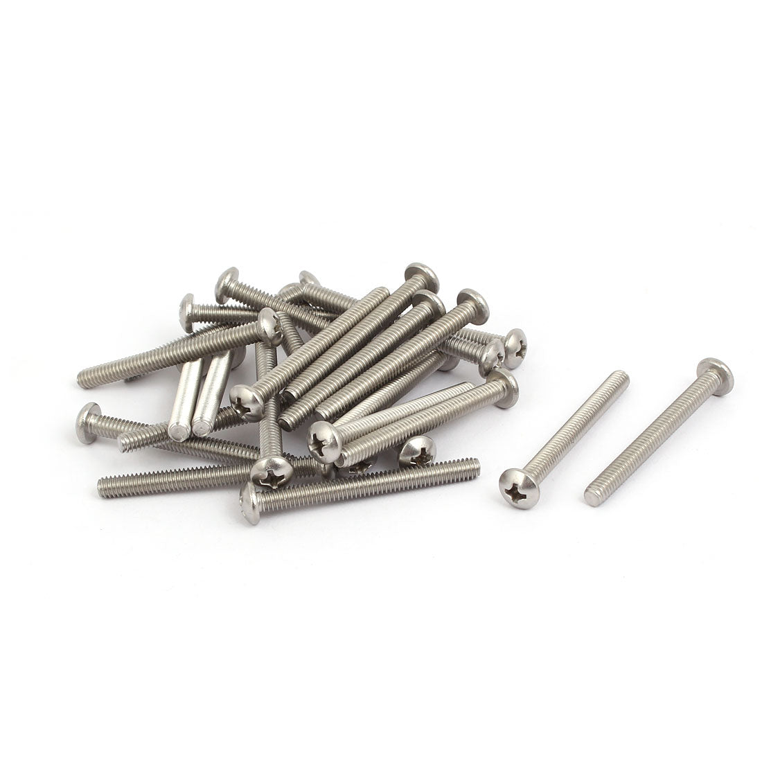Harfington 8#-32x1-5/8-inch 304 Stainless Steel Phillips Pan Head Bolts Machine Screws 25PCS