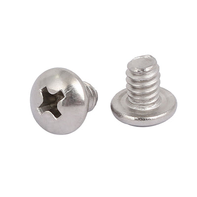 Harfington 10#-24x1/4-inch 304 Stainless Steel Phillips Pan Head Machine Screw Bolt 25pcs