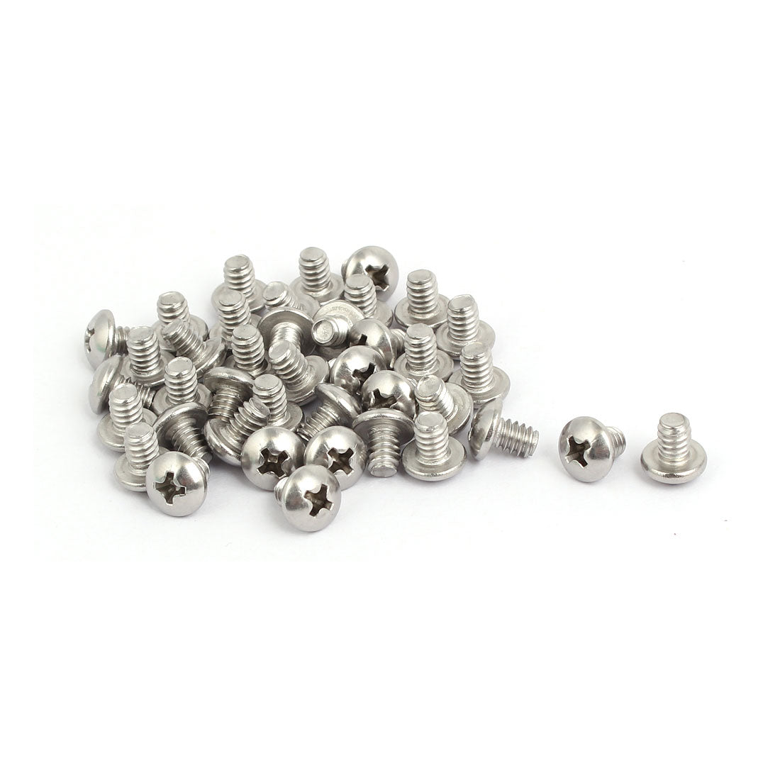Harfington 10#-24x1/4-inch 304 Stainless Steel Phillips Pan Head Machine Screw Bolt 40pcs