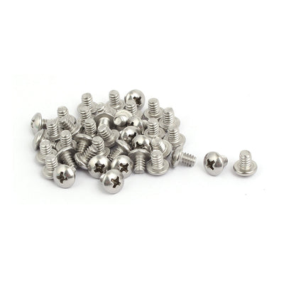 Harfington 10#-24x1/4-inch 304 Stainless Steel Phillips Pan Head Machine Screw Bolt 40pcs