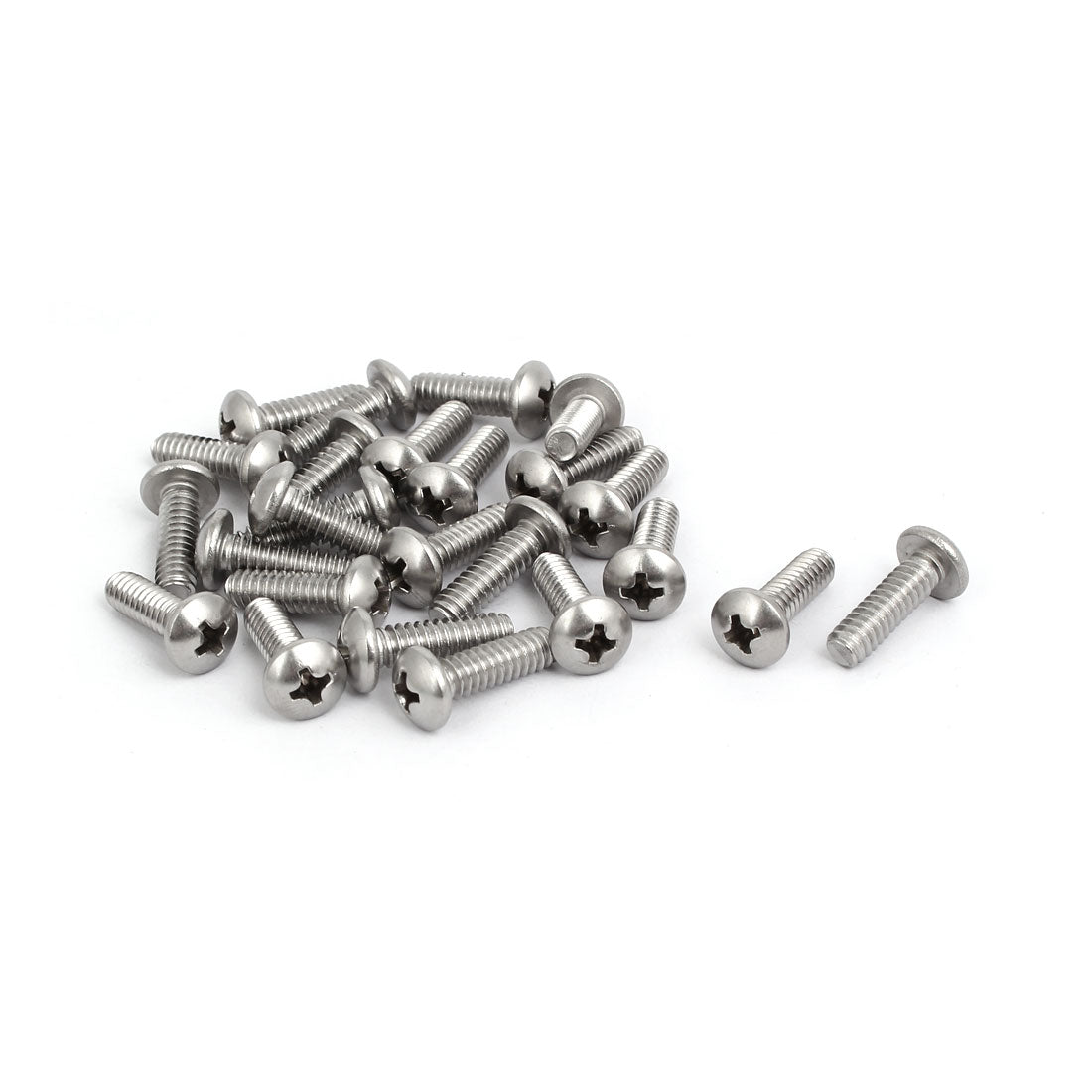 Harfington 10#-24x5/8-inch 304 Stainless Steel Phillips Pan Head Machine Screw Bolt 25pcs