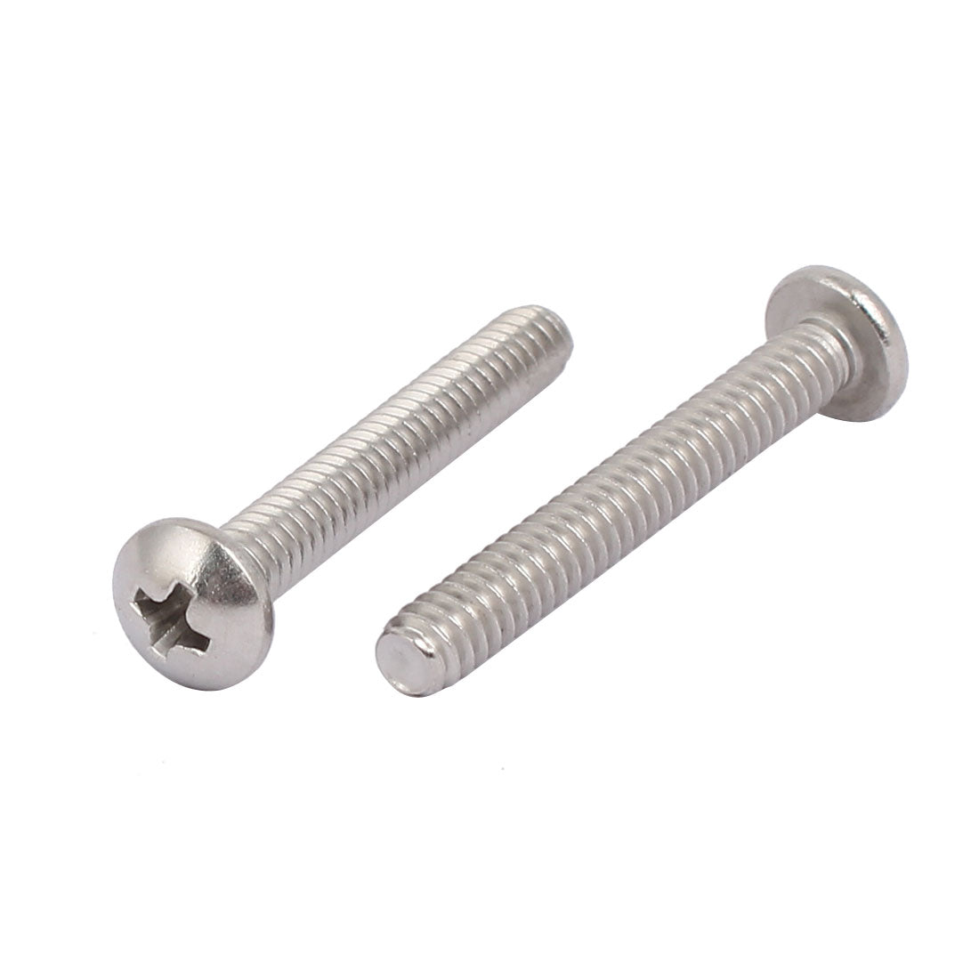 Harfington 10#-24x1-3/8-inch 304 Stainless Steel Phillips Pan Head Machine Screw Bolt 25pcs