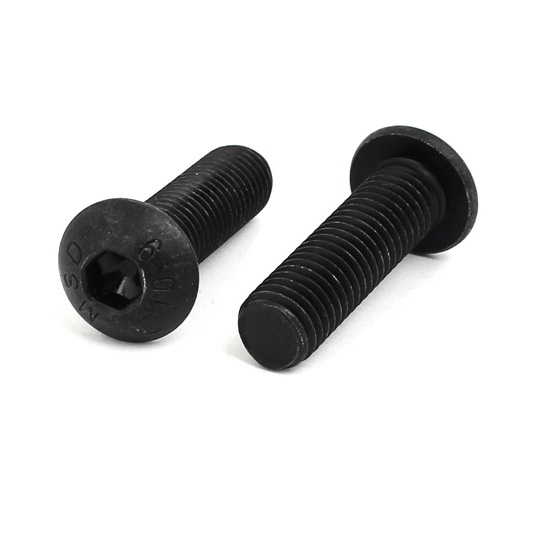 Harfington 10 Pcs M10x35mm Thread 10.9 Grade Carbon Steel Button Head Hex Socket Screw Bolt
