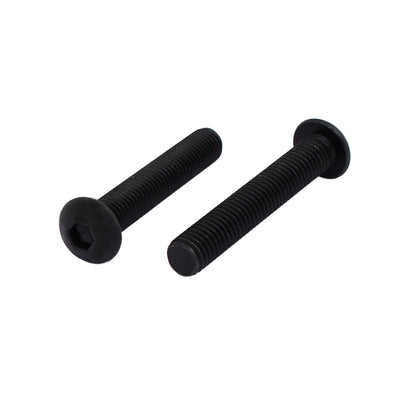 Harfington M10x60mm 10.9 Grade Button Head Hex Socket Cap Screw Bolt Black 8pcs