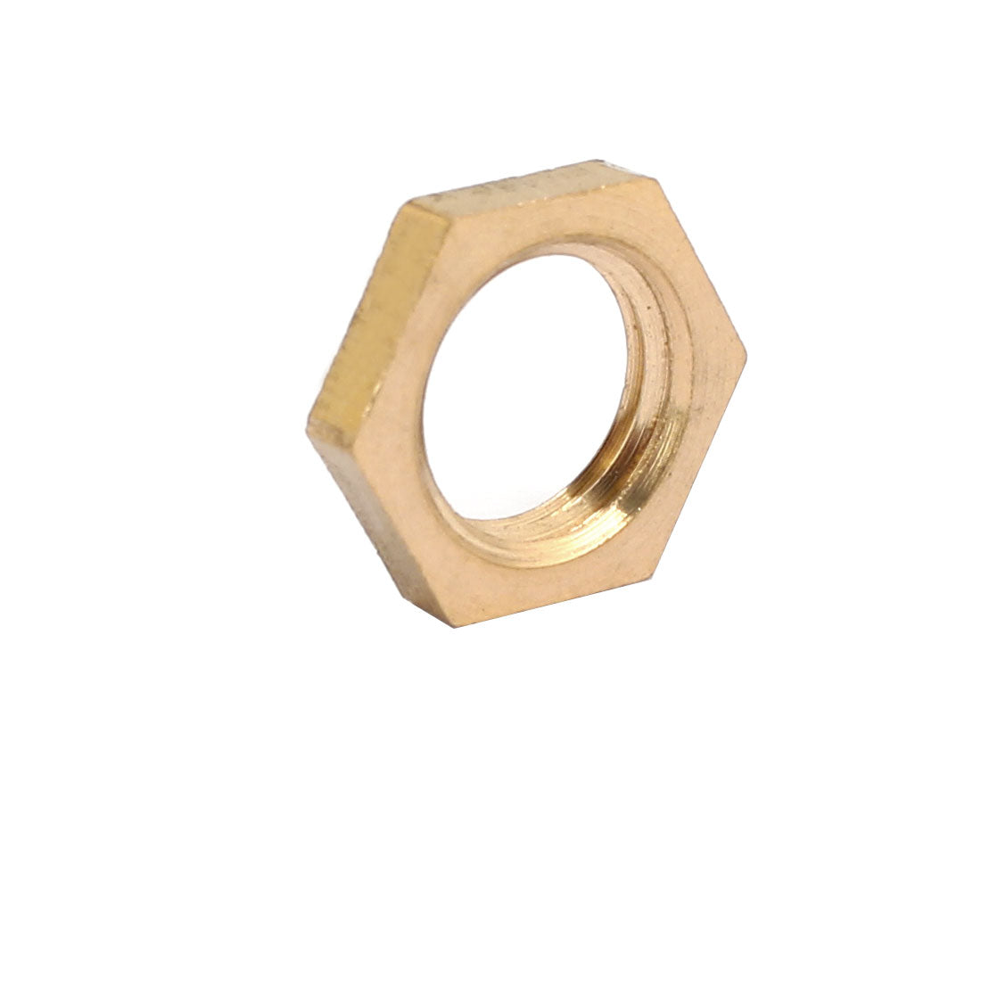 Harfington 15 Pcs 1/8BSP Female Thread Brass Hex Nut Pipe Fitting Locknut
