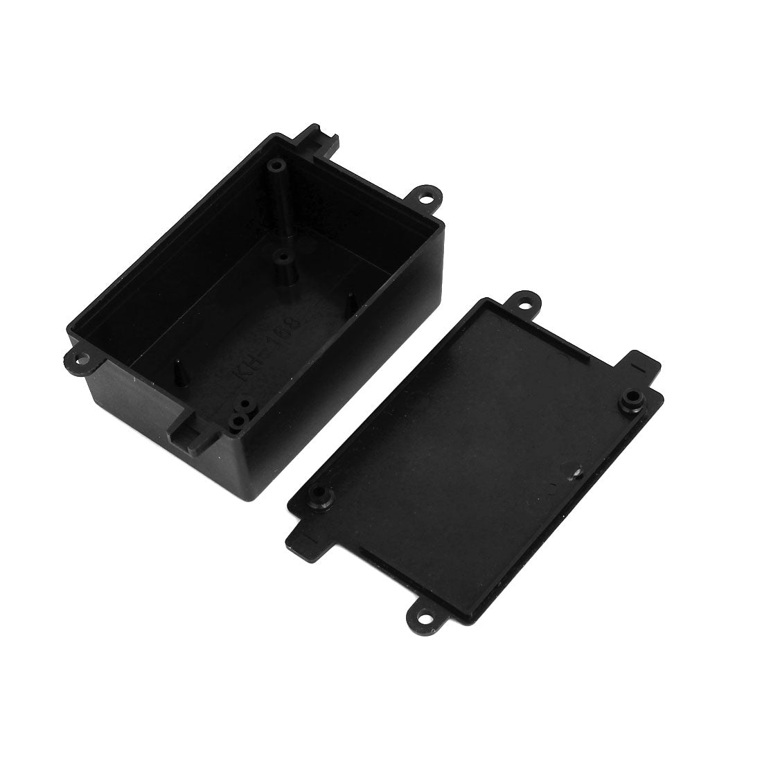Harfington 82mmx57mmx35mm Dustproof IP65 Junction Box Electric Project Enclosure Black 2pcs