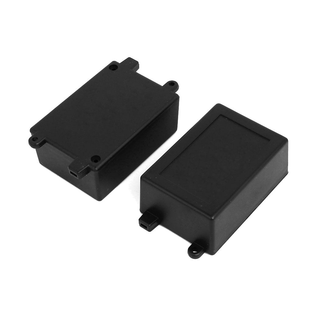 Harfington 82mmx57mmx35mm Dustproof IP65 Junction Box Electric Project Enclosure Black 2pcs