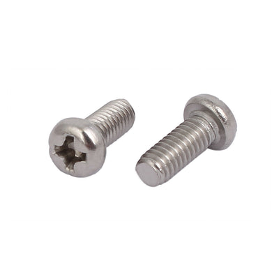 Harfington M4 x 10mm 304 Stainless Steel Phillips Round Head Machine Screws Bolt 100pcs