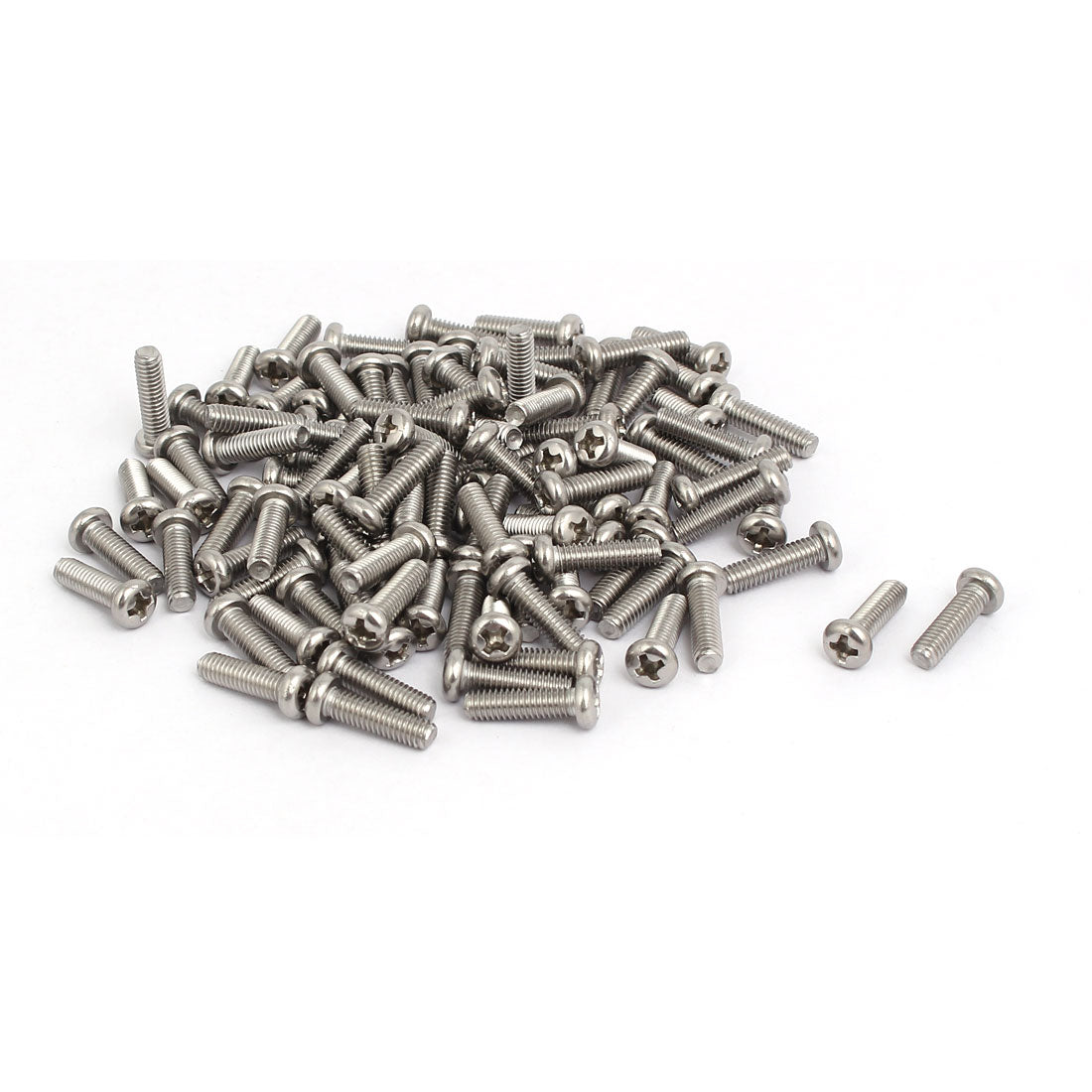 Harfington M4 x 14mm 304 Stainless Steel Phillips Round Head Machine Screws Bolt 100pcs