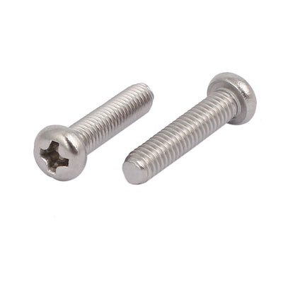 Harfington M4 x 18mm 304 Stainless Steel Phillips Round Head Machine Screws Bolt 100pcs