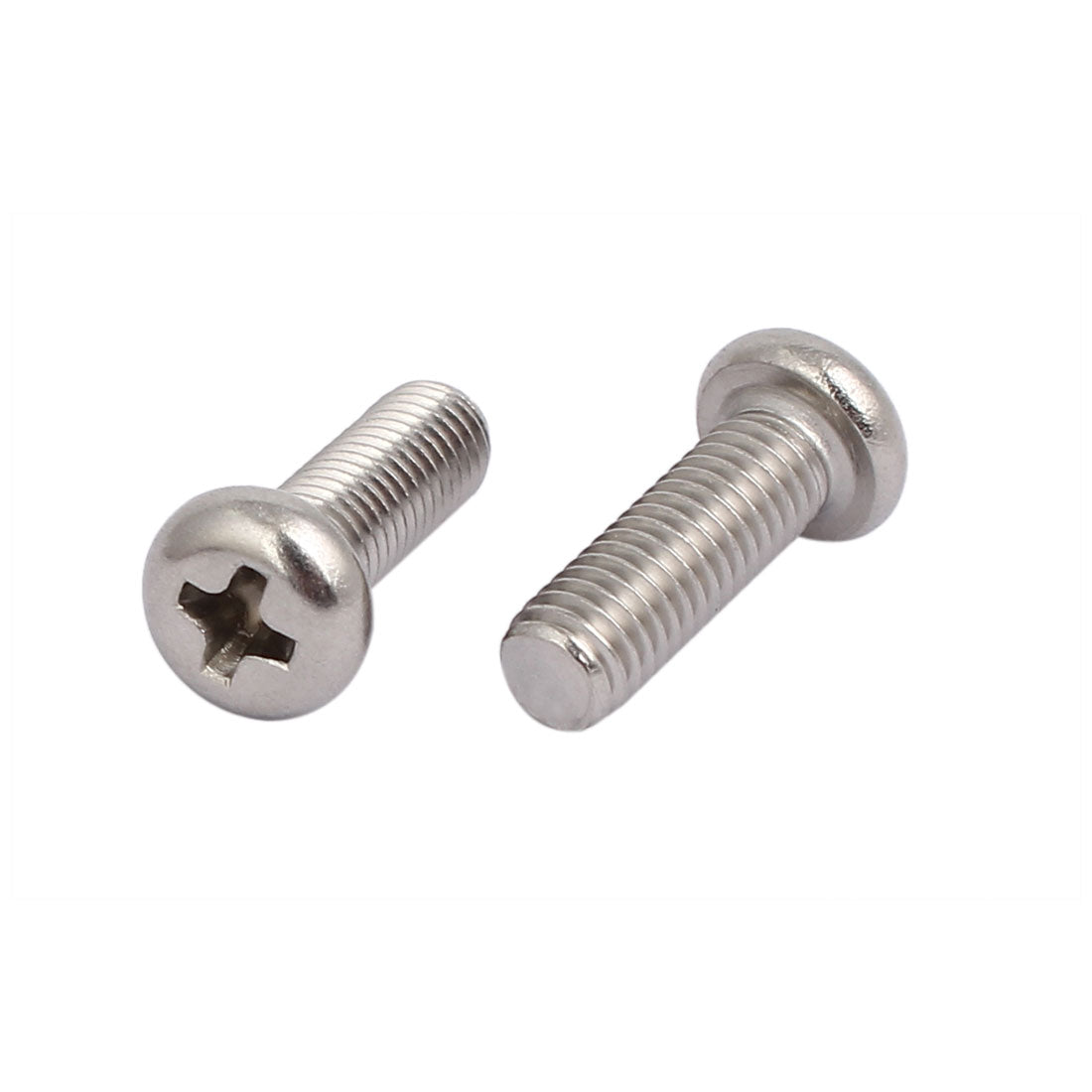Harfington M5 x 15mm 304 Stainless Steel Phillips Round Head Machine Screws Bolt 50pcs