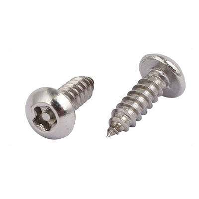 Harfington M4.8 x 16mm 304 Stainless Steel Pan Head Torx Self Tapping Screws 35pcs