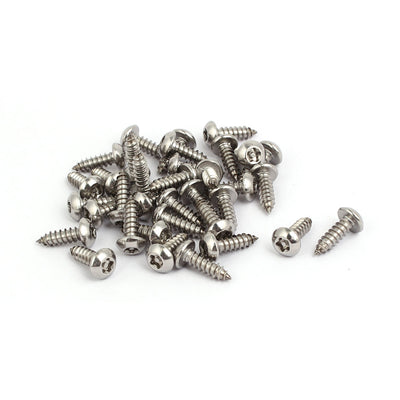 Harfington M4.8 x 16mm 304 Stainless Steel Pan Head Torx Self Tapping Screws 35pcs
