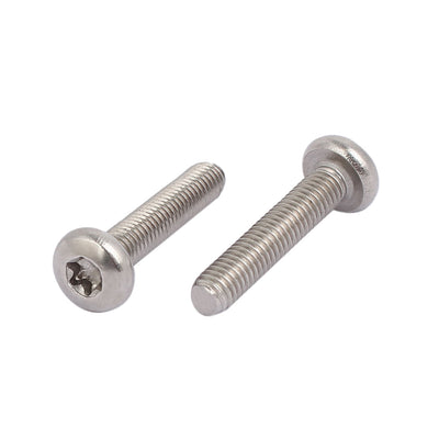 Harfington M5x25mm 304 Stainless Steel Button Head Torx Socket Cap Screws Fasteners 35pcs