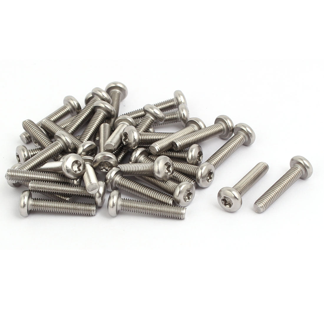 Harfington M5x25mm 304 Stainless Steel Button Head Torx Socket Cap Screws Fasteners 35pcs