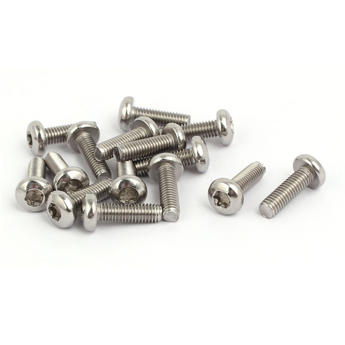 Harfington M6x20mm 304 Stainless Steel Button Head Torx Socket Cap Screws Fasteners 15pcs