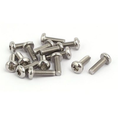 Harfington M6x20mm 304 Stainless Steel Button Head Torx Socket Cap Screws Fasteners 15pcs