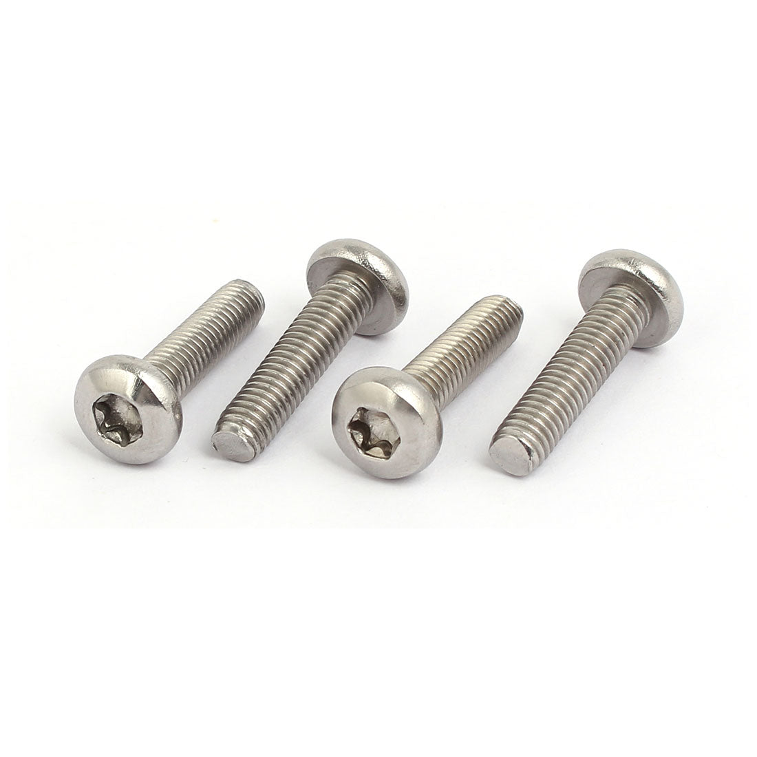 Harfington M6x25mm 304 Stainless Steel Button Head Torx Socket Cap Screws Fasteners 4pcs