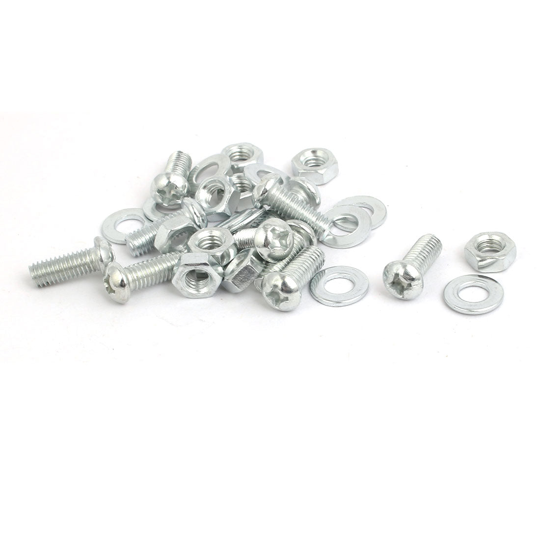 Harfington 18mm Dia EPDM Lined R Shaped Zinc Plated Stainless Steel Pipe Clip Cable Clamp 10pcs