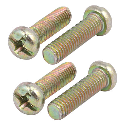 Harfington M5x17mm Metal phillips Head Left Hand Thread Screw for Cutting Machine 4pcs