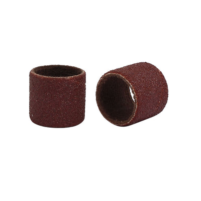 Harfington 13mm x 15mm x 13mm 120 Grit Abrasive Sanding Sleeves Sandpaper Dark Brown 10pcs