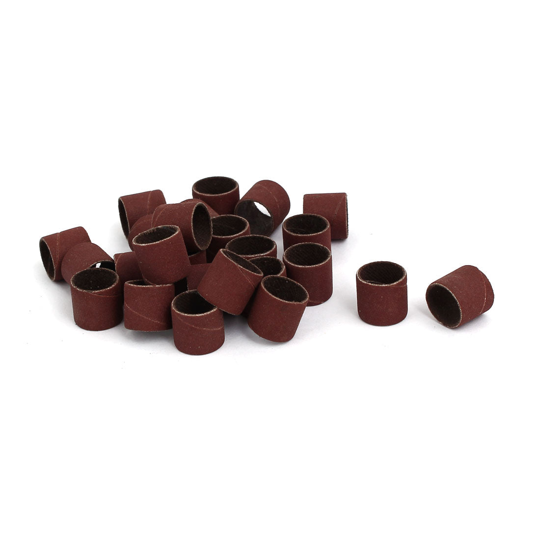 Harfington 13mm x 15mm x 13mm 400 Grit Abrasive Sanding Sleeves Sandpaper Dark Brown 25pcs