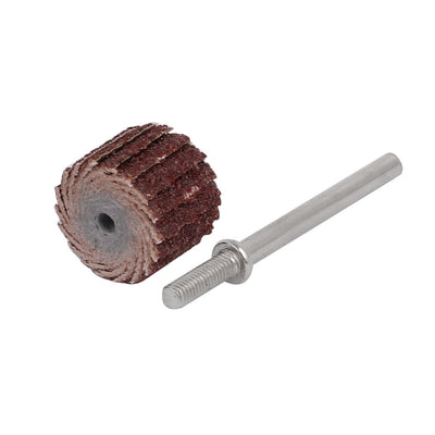 Harfington 15pcs 13mm Dia 120 Grit Sandpaper Flap Sanding Wheel Grinding Head w Mandrels