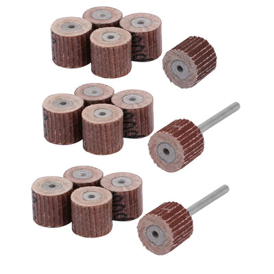 Harfington 600 Grit 13mm Dia Sandpaper Flap Sanding Wheel Grinding Polishing Tool 15pcs