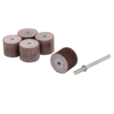 Harfington 180 Grit 15mm Dia Sandpaper Flap Sanding Wheel Grinding Polishing Tool 5pcs