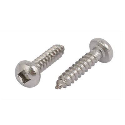 Harfington M4.2x19mm 304 Stainless Steel Square Drive Pan Head Self Tapping Screw 15pcs