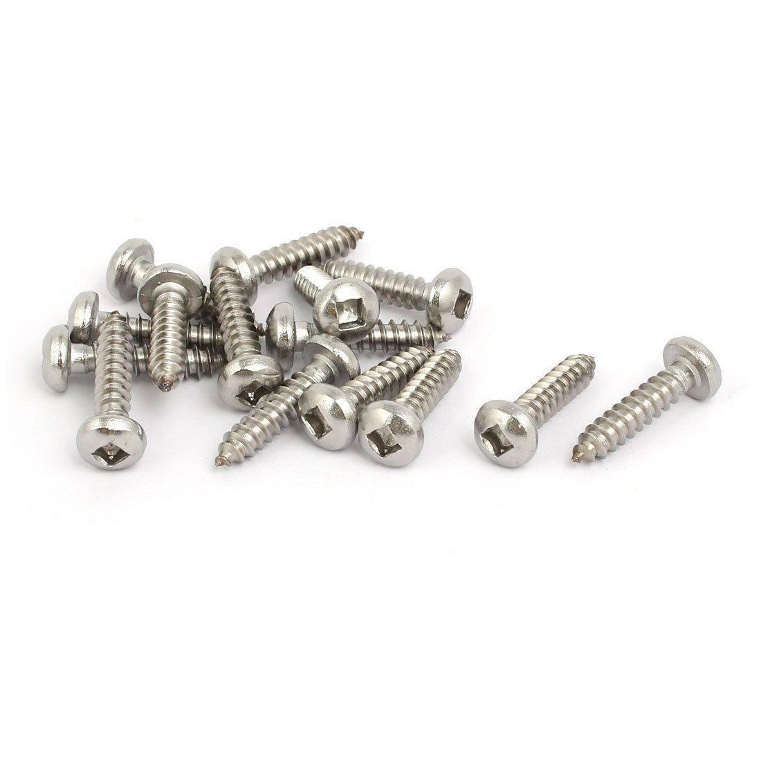 Harfington M4.2x19mm 304 Stainless Steel Square Drive Pan Head Self Tapping Screw 15pcs