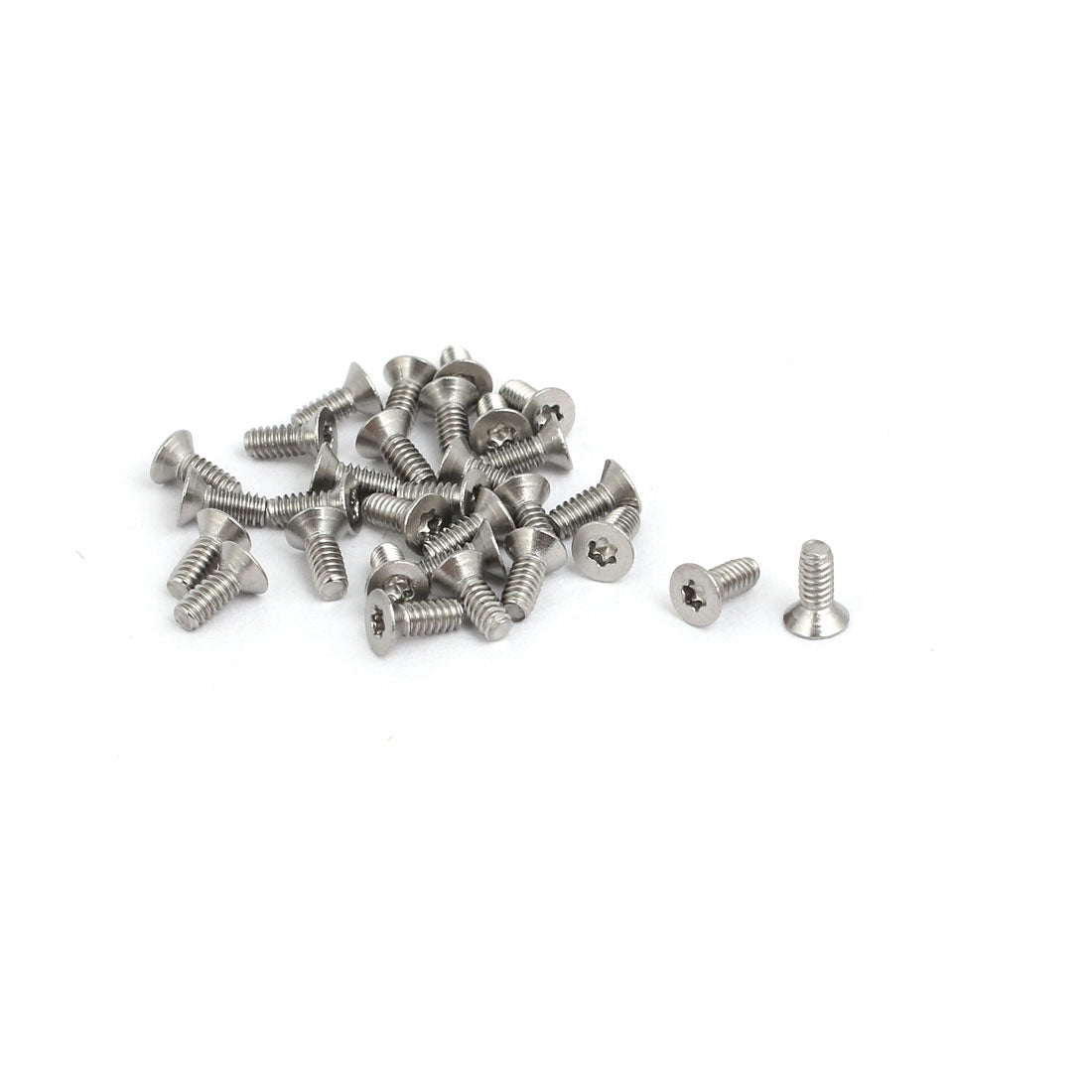 Harfington M1.6x4mm 304 Stainless Steel Flat Head T4 Drive Torx Screws Fasteners 30pcs