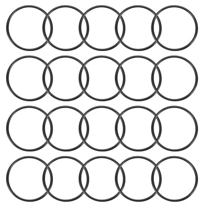 Harfington Nitrile Rubber O-Rings, Metric Buna-N Sealing Gasket, Black, Pack of 20