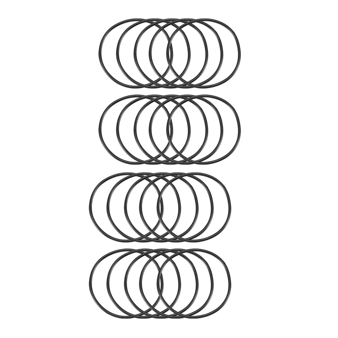 Harfington Nitrile Rubber O-Rings, Metric Buna-N Sealing Gasket, Black, Pack of 20