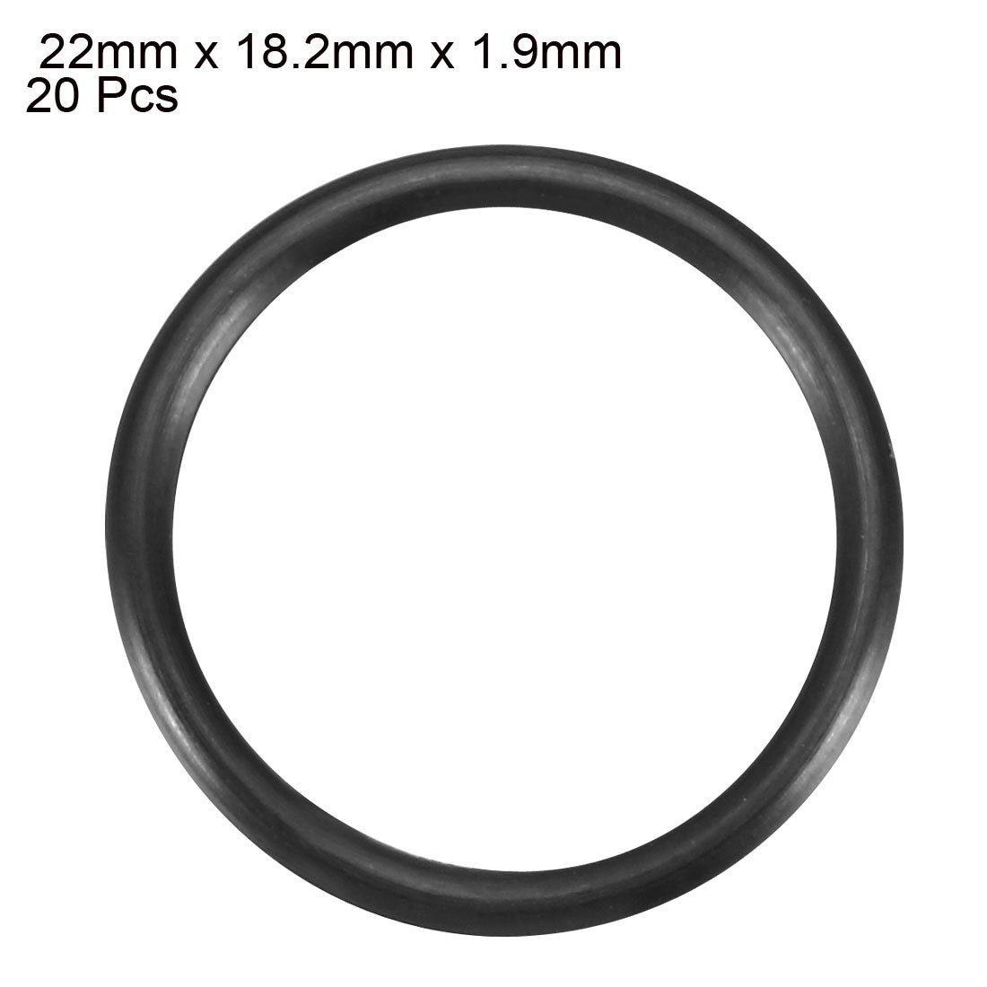 Harfington Nitrile Rubber O-Rings, Metric Buna-N Sealing Gasket, Black, Pack of 20