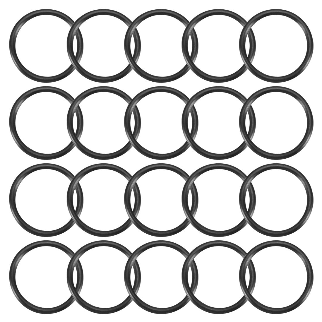 Harfington Nitrile Rubber O-Rings, Metric Buna-N Sealing Gasket, Black, Pack of 20