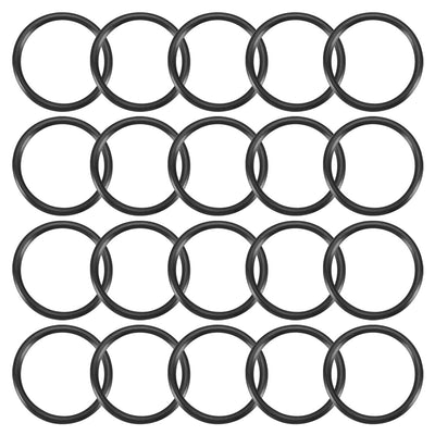 Harfington Nitrile Rubber O-Rings, Metric Buna-N Sealing Gasket, Black, Pack of 20