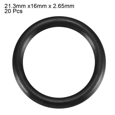 Harfington Nitrile Rubber O-Rings, Metric Buna-N Sealing Gasket, Black, Pack of 20