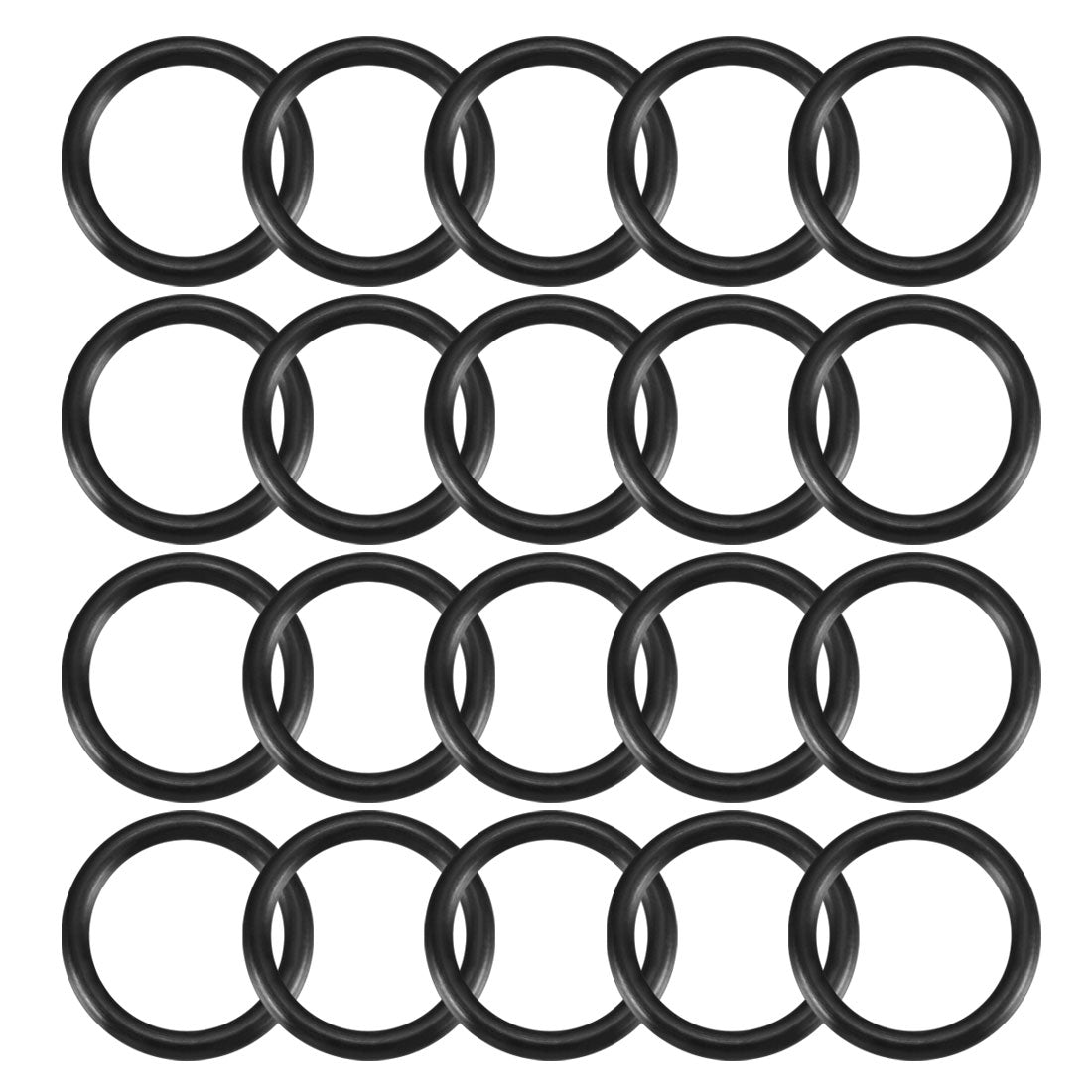 Harfington Nitrile Rubber O-Rings, Metric Buna-N Sealing Gasket, Black, Pack of 20